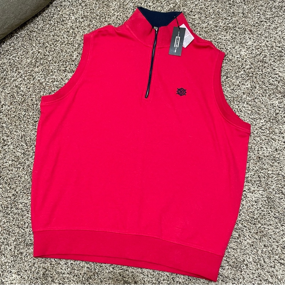 Pullover 1/4 Zip Vest Golf Country Club
